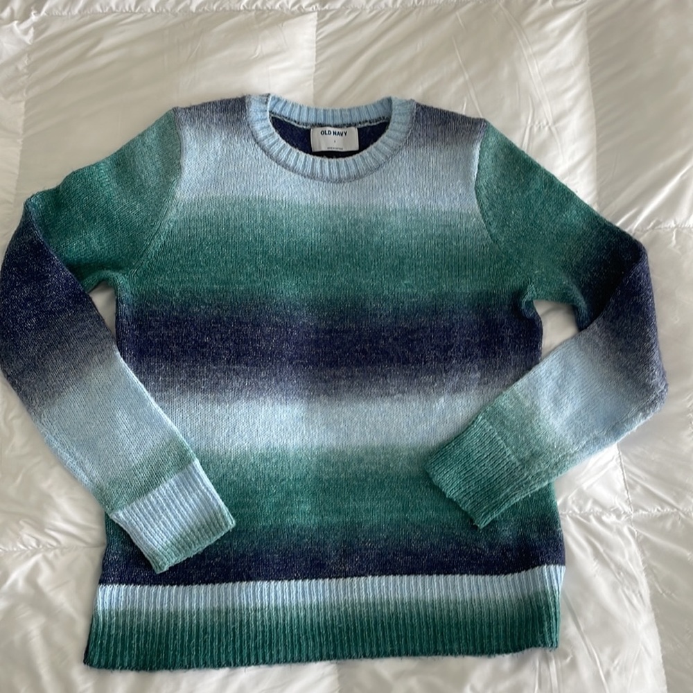 Womens Size Small Old Navy Cozy Blue Ombré Sweater